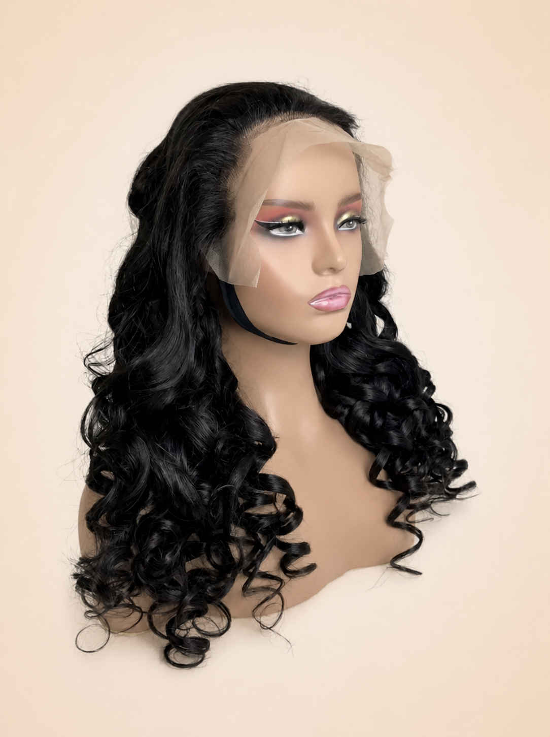 Curly HD Lace Glueless Human Hair Wig
